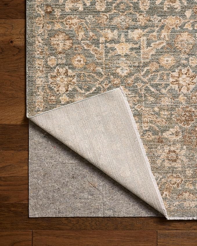 Loloi Chris Loves Julia Palma Collection PLM-05 Blue/Natural 2'-7" x 10'-0" Runner Rug Vintage Style Boho Living Room Bedroom Carpet