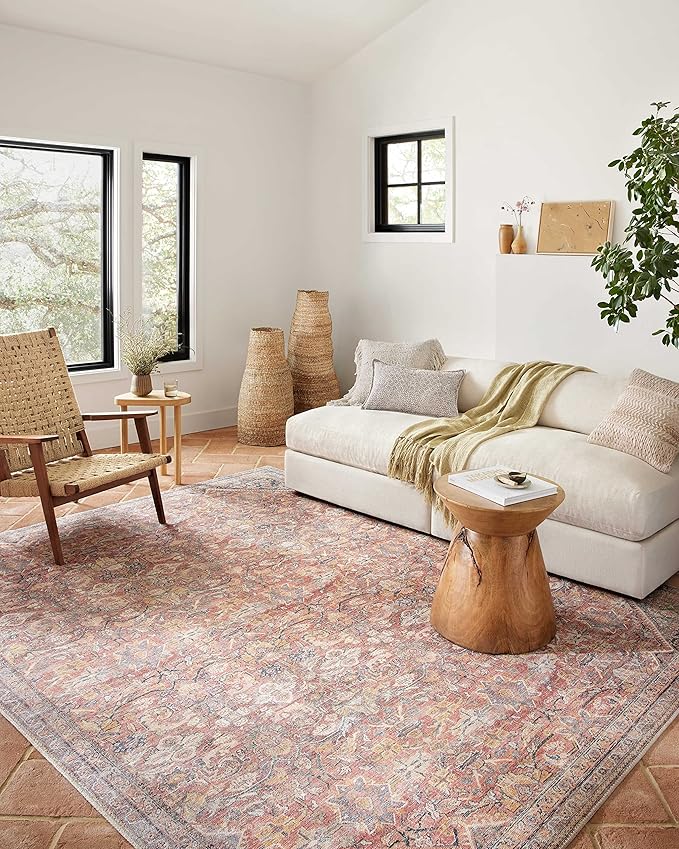 Loloi Adrian Collection ADR-02 Rust/Denim 2'-6" x 7'-6", .19" Thick Runner Rug