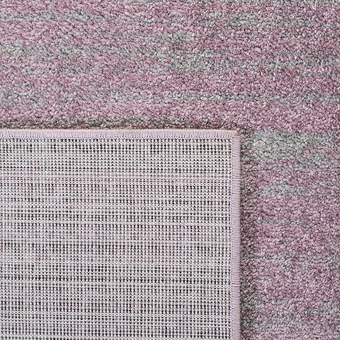 SAFAVIEH Adirondack Collection Area Rug - 6'7" Round, Purple & Green, Modern Ombre Design, Non Shedding & Easy to Clean, Ideal for Living Room, Bedroom, Office, Dining Space (ADR113V)