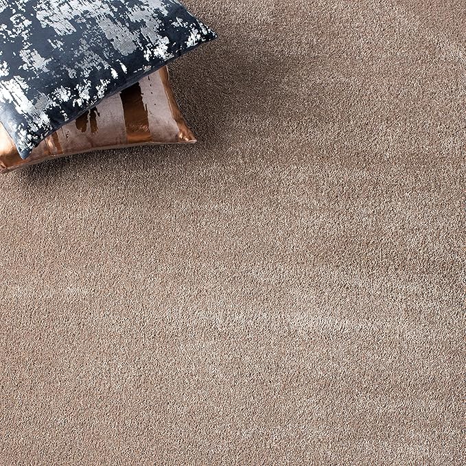 SAFAVIEH Plain and Solid Collection Area Rug - 5'5" x 7'7", Taupe, Non-Shedding & Easy Care, Ideal for High Traffic Areas in Living Room, Bedroom (PNS320-4429)
