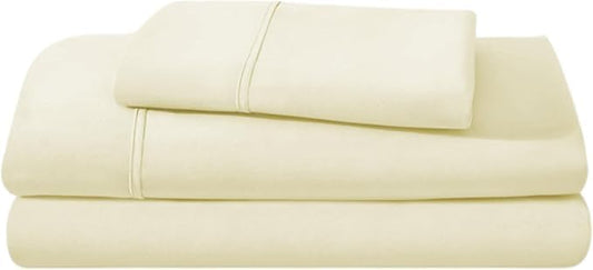 Camping Cot Sheets 30" x 80" - 3 Piece Sheet Set for Bunk Bed - fits Upto 9" Deep Mattress, Perfect for Narrow Twin, Camping Cot, RV Bunk, Guest Beds, Trifold Mattress - Ivory