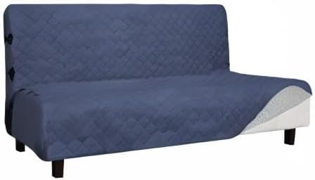 Easy-Going Sofa Slipcover Futon Cover Waterproof Couch Cover Furniture Protector Cover Pets Covers Whole Fabric No Stitching Non-Slip Fabric Pets Kids Children Dog Cat (Futon, Navy)