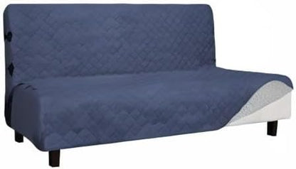 Easy-Going Sofa Slipcover Futon Cover Waterproof Couch Cover Furniture Protector Cover Pets Covers Whole Fabric No Stitching Non-Slip Fabric Pets Kids Children Dog Cat (Futon, Navy)