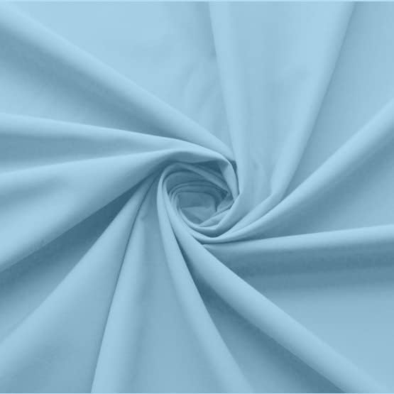 Cottingon Bed Skirt Queen 24" Drop with Split Corners, 100% Microfiber Soft and Stylish, Dust Ruffle with Platform, Light Blue