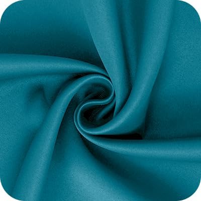 BGment Peacock Blue Blackout Curtains for Kitchen Bedroom Window - Short Drapes Thermal Insulated Blackout Blinds for Rv Bathroom Privacy, 42 x 48 Inch, 2 Panels
