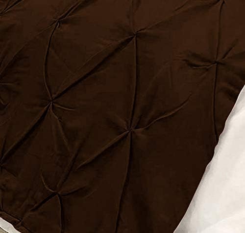 Bed Runner Set - 100% Pure Cotton 800 Thread Count - Luxury 1 Pinch Pleated Bed Runner and 2 Pillow Cover - 3 Piece Pinch Pleated Bed Runner Set California King, Chocolate