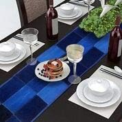 AAYU Denim Table Runner / Bed Runners 108" | Solid and Mixed Reversible 17-18 Inch X 108inches Premium Quality Perfect for Wedding, Parties Decor