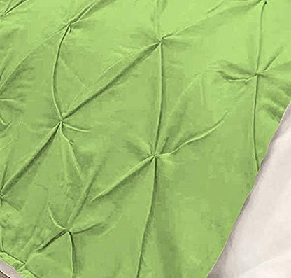 Bed Runner Set - 100% Pure Cotton 800 Thread Count - Luxury 1 Pinch Pleated Bed Runner and 2 Pillow Cover - 3 Piece Pinch Pleated Bed Runner Set Twin, Sage