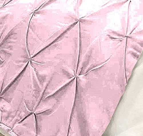 Bed Runner Set - 100% Pure Cotton 800 Thread Count - Luxury 1 Pinch Pleated Bed Runner and 2 Pillow Cover - 3 Piece Pinch Pleated Bed Runner Set California King, Pink