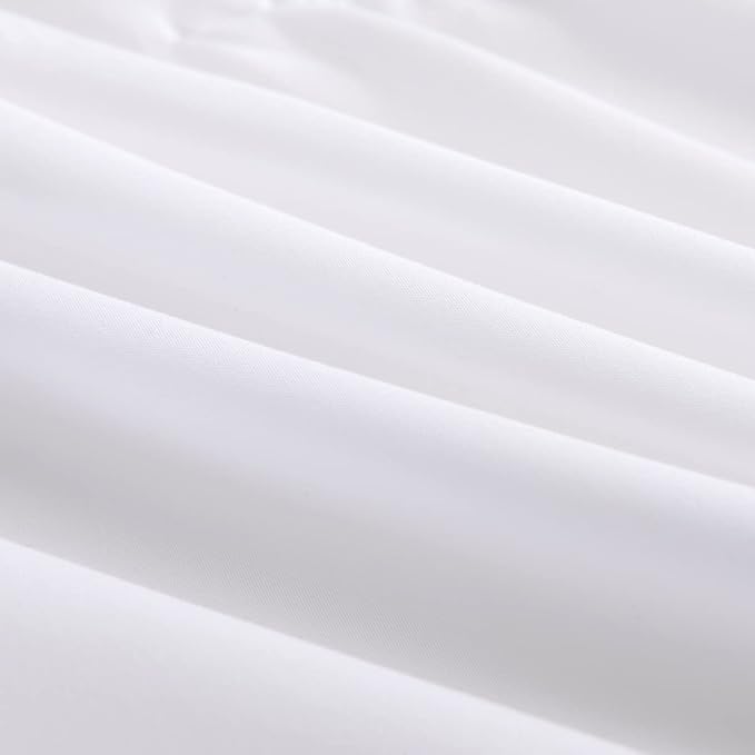 TSUTOMI White Bed Skirt Twin Size Ruffled Bed Skirt with Split Corners, Twin Bed Skirt 16 Inch Drop, Twin Size Bed Skirt White for Ruffled Bed Skirt with Split Corners, Bed Skirt Twin Size