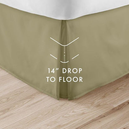 Linen Market Bed Skirt - Ultra Soft Microfiber - Easy Fit with 14 Inch Tailored Drop - Hotel Quality, Shrinkage & Fade Resistant - Bed Cover - Queen Bed Set - Bedroom Décor - (Queen, Sage)
