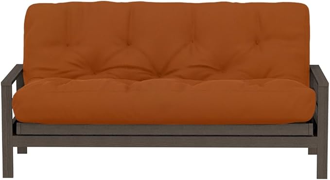 Royal Sleep Products by The Futon Factory 6 inch Foam Futon Mattress - Solid Cinnamon Cover - Full Size - CertiPUR Certified Foams - Made in USA - Replacement Mattress - (Frame not Included)