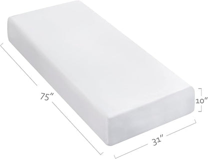 Cot Sheets 31" x 75"(2 Pack), Cot Fitted Sheet Ultra Soft and Breathable Snug Fit for Narrow Twin Mattress/Camp Bunk Beds/RVs Bunk/Guest Beds/Army Cots/Trifold Mattress Grey and White, Cover Only