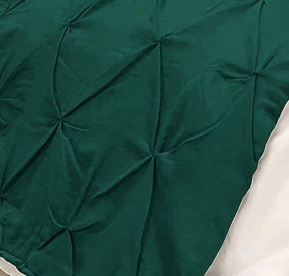Bed Runner Set - 100% Pure Cotton 800 Thread Count - Luxury 1 Pinch Pleated Bed Runner and 2 Pillow Cover - 3 Piece Pinch Pleated Bed Runner Set King, Teal