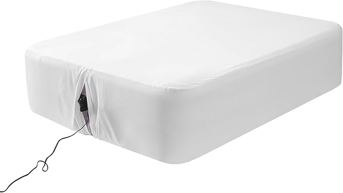 Twin Fitted Sheet for Air Mattress, with 18-24 Inch Extra Deep Pocket, Soft Breathable Air Bed Mattress Sheet Cover for Inflatable Bed, White