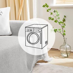 MEETSKY Sectional Couch Covers for Dog Chenille Sofa Cover, Washable Couch Cover for 3 Cushion Couch Sofa Pet Couch Furniture Protector, Light Grey Jacquard Sofa Slipcover with Tassel