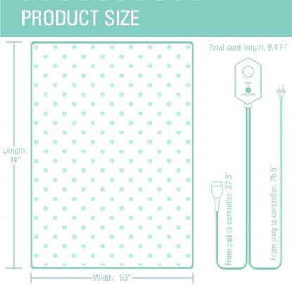 99% EMF Blocking Heated Mattress Pad Full/Double Size. 8 Heat Settings with Auto Shut Off. by Shield Life TheraMat Lite.