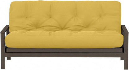 Royal Sleep Products by The Futon Factory 6 inch Foam Futon Mattress - Solid Mustard Cover - Twin Size - CertiPUR Certified Foams - Made in USA - Replacement Mattress - (Frame not Included)