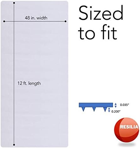 RESILIA Deep-Pile Carpet Runner - Plastic Vinyl Carpet & Rug Protector, Waterproof Clear Vinyl Floor Runners, 48 Inches Wide x 12 Feet Long, Made in The USA