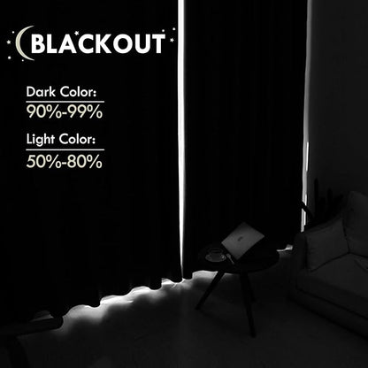DWCN Christmas Burgundy Room Darkening Blackout Curtains - Thermal Insulated Privacy Energy Saving Window Curtain Drapes 52 x 45 inch Length, Set of 2 Bedroom Living Room Curtains