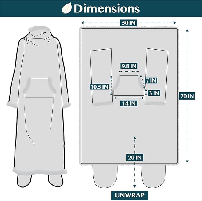PAVILIA Sherpa Blanket with Sleeves, Foot Pocket for Women Men Adults, Thick Wearable Blanket Throw Wrap, Fleece Warm Snuggle Blanket Robe, Cozy Gift Ideas Wife Mom, Plaid Red