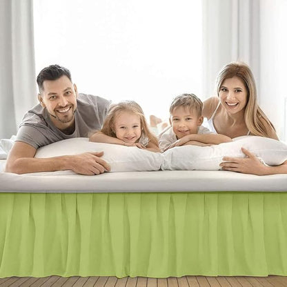 Ruffle Bed Skirt with Split Corners, Microfiber Dust Ruffled for a Perfectly Tailored Bedding Ensemble, Wrinkle and Fade Free, Easy Fit, King Size 16 Inch Drop, Sage