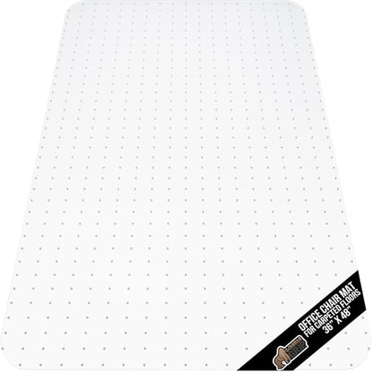 GORILLA GRIP Slip Resistant Office Chair Mat for Carpet Floors, 36x48 Smooth Glide Under Desk Carpeted Floor Protector, Heavy Duty Plastic Computer Mats for Rolling Work and Gaming Chairs, Clear