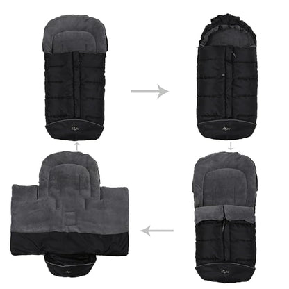 CozyMe Stroller Footmuff, Insulated Stroller Blanket Evelution, Water Repellent Winter Bunting Bag for Strollers, Central Open, Height Adjustable, M6-4T