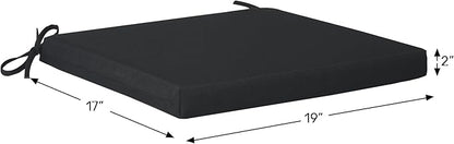 WestinTrends Solace Outdoor Patio Kitchen Dining Chair Square Seat Cushions Set of 4, 19 x 17, Green
