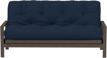 Royal Sleep Products by The Futon Factory 6 inch Memory Foam Futon Mattress - Solid Navy Cover - Full Size - CertiPUR Certified Foams - Made in USA - (Frame not Included)