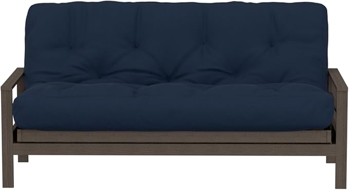 Royal Sleep Products by The Futon Factory 6 inch Foam Futon Mattress - Solid Navy Cover - Queen Size - CertiPUR Certified Foams - Made in USA - (Frame not Included)