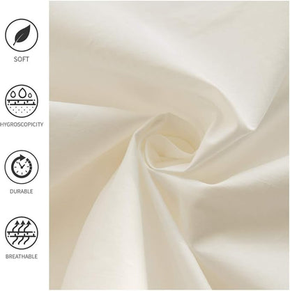Simple&Opulence Belgian Linen Bed Skirt with Classic 14 inch Tailored Drop Dust Ruffle, Easy Fit Breathable Premium Natural Flax- Pleated White, King