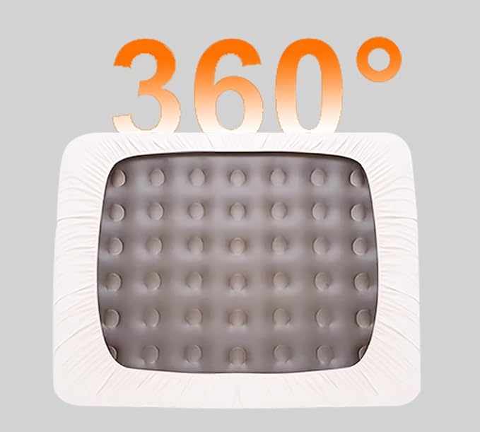 Queen Sheet Sets Air Mattress Sheets - 3 Pieces Queen Sheets Sets 16 to 23 inch - Inflate Without Disassembly Convenient & Firm Easy to use Air Mattress (White, Full)