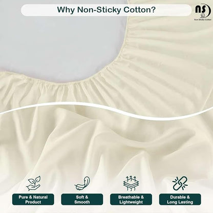 NON Sticky cotton Twin Size Sleeper Sofa Sheets, 4 Piece Egyptian Cotton Bed Sheet Set for Sofa Bed, 10" Deep Pocket for Pull Out Couch Mattress, 39" x 75", Ivory Solid, Soft & Breathable