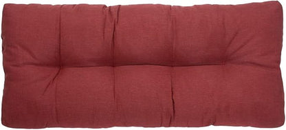 FUNHOME Outdoor Bench Cushion 45 x18 inch with Non-Slip Grips,Water Resistant Porch Swing Cushion,Bench Pillow Pads,Tufted Cushions for Patio Garden Furniture,45" Seat Cushions(Dark Red)