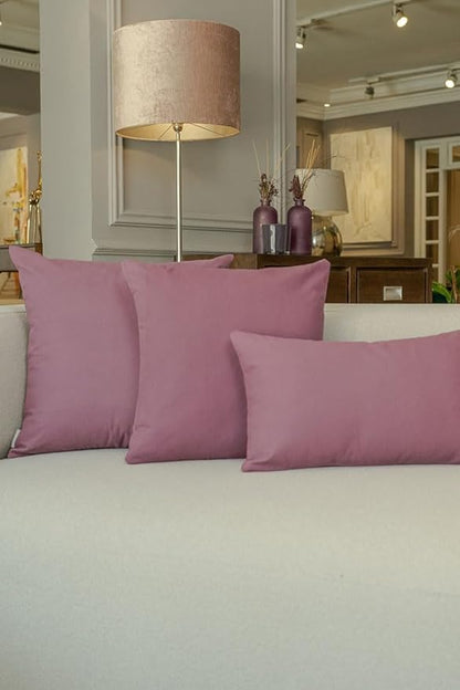 Haven & Glow Decorative Throw Pillow Cover – Square Cushion Case with Zipper | Modern Sofa, Couch & Bed Accent Pillow Covers for Living Room, Bedroom & Home Decor | 20 x 20 Inch – Violet – Pack of 2