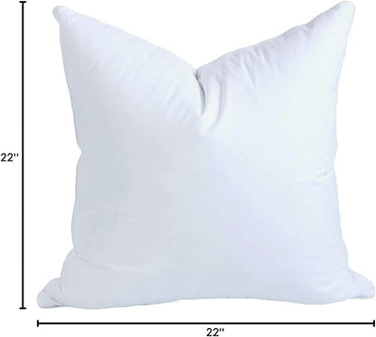 MoonRest® 22x22 Inch Synthetic Down Alternative Square Pillow Insert Form Stuffer for Sofa Shams, Decorative Throw Pillow, Cushion and Bed Pillow Stuffing - Hypoallergenic 22“X 22”