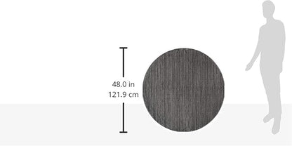 SAFAVIEH Vision Collection Area Rug - 4' Round, Grey, Modern Ombre Design, Non-Shedding & Easy to Clean, Ideal for Living Room, Bedroom, Dining Space (VSN606D)
