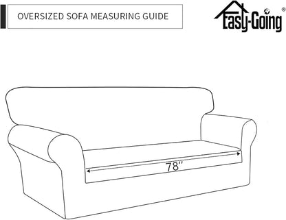 Easy-Going Sofa Slipcover Oversized Sofa Cover Waterproof Couch Cover Furniture Protector Cover Pets Covers Washable Non-Slip Fabric Pets Kids Children Dog Cat (Oversized Sofa, Taupe)