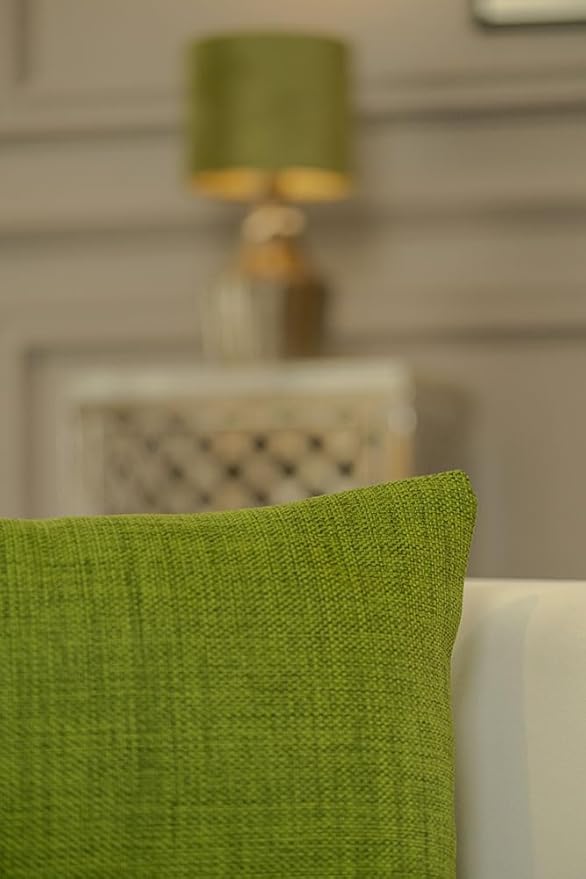 Haven & Glow Decorative Throw Pillow Cover – Square Cushion Case with Zipper | Modern Sofa, Couch & Bed Accent Pillow Covers for Living Room, Bedroom & Home Decor | 18 x 18 inches – Green – Pack of 2