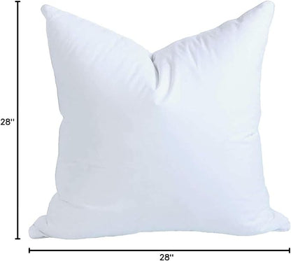 MoonRest® 28x28 Inch Synthetic Down Alternative Square Pillow Insert Form Stuffer for Sofa Shams, Decorative Throw Pillow, Cushion and Bed Pillow Stuffing - Hypoallergenic 28“X 28 “