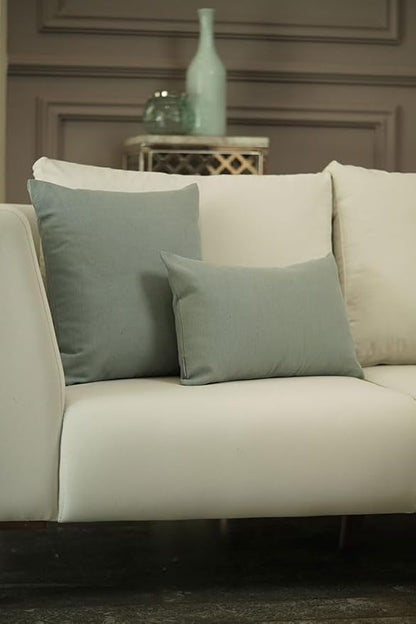 Haven & Glow Decorative Throw Pillow Cover – Rectangle Cushion Case with Zipper | Modern Sofa, Couch & Bed Accent Pillow Covers for Living Room, Bedroom & Home Decor | 20 x 12 Inch – Blue – Pack of 2