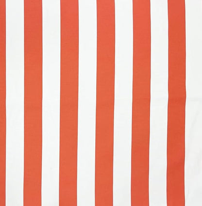 RSH DECOR: Square Throw Pillows Set of 4 | 17” x 17” | All-Weather Spun Fabric | Water and Fade-Resistant | Outdoor Accent Pillows for Patio Furniture | Coral and White Stripe