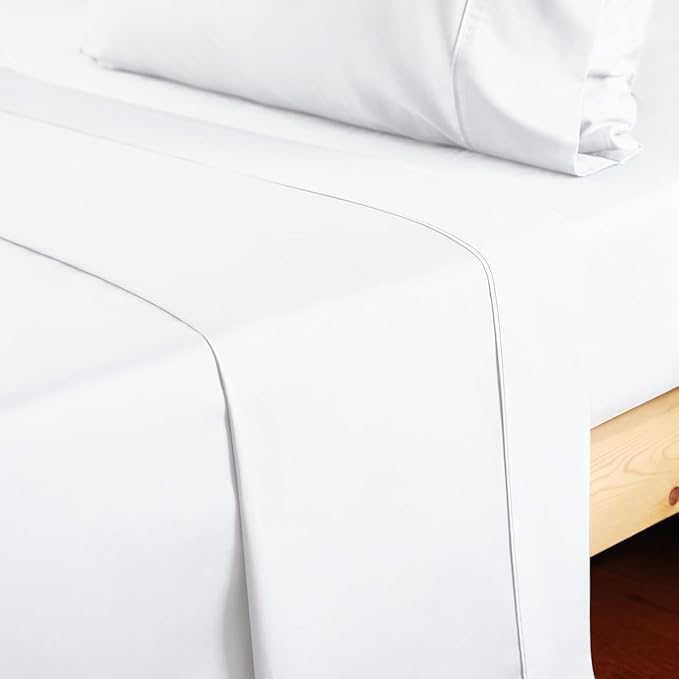 PLUSHY COMFORT Queen Sleeper Sofa Bed Sheet Set, in 100% Egyptian Cotton, 600 Tc, Soft and Heavy Fabric in Beutifull White Solid Color, Sleeper Bed Size (60 x74 +8 Inch Deep Pocket) to Queen Sofa Bed