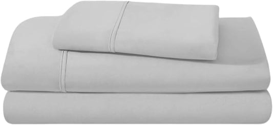Camping Cot Sheets 25" x 75" - 3 Piece Cot Sheet Set for Bunk Bed - fits upto 9" Deep Mattress, Perfect for Narrow Twin, Camping Cot, RV Bunk, Guest Beds, Trifold Mattress - Light Grey