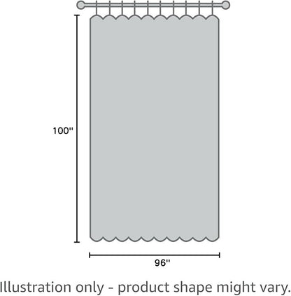 PrinceDeco 100% Blackout Curtains for Sliding Glass Doors Thermal Insulated Door Curtain for Bedroom/Living Room Room Darkening Curtains Shades for Sliding Glass Doors,W100 X L96 Inch,Grey