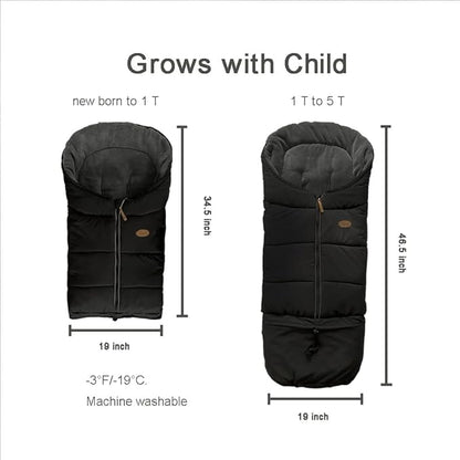 CozyMe Stroller Footmuff, Anti-Slip, Length Adjustable Fits for 0-5T Toddler Stroller Bunting Bag, Universal Fits All Stroller Footmuff