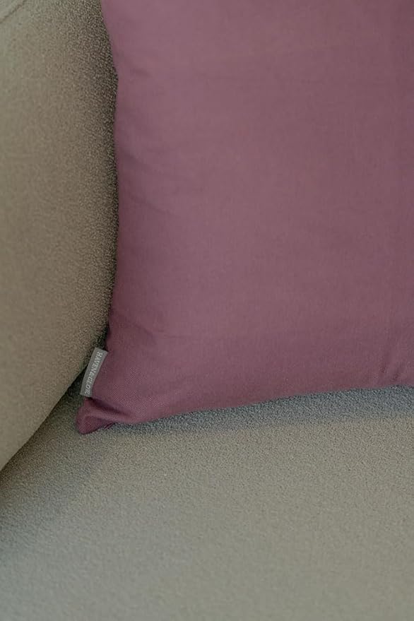Haven & Glow Decorative Throw Pillow Cover – Square Cushion Case with Zipper | Modern Sofa, Couch & Bed Accent Pillow Covers for Living Room, Bedroom & Home Decor | 20 x 20 Inch – Violet – Pack of 2