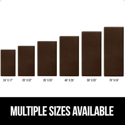 GORILLA GRIP Comfortable Cushioned Kitchen Mats for Floor, 70x24, Waterproof and Stain Resistant Soft Top, 3/4 Inch Thick Ergonomic Standing Desk Anti Fatigue Mat, Foam Supports Ankles and Feet, Brown