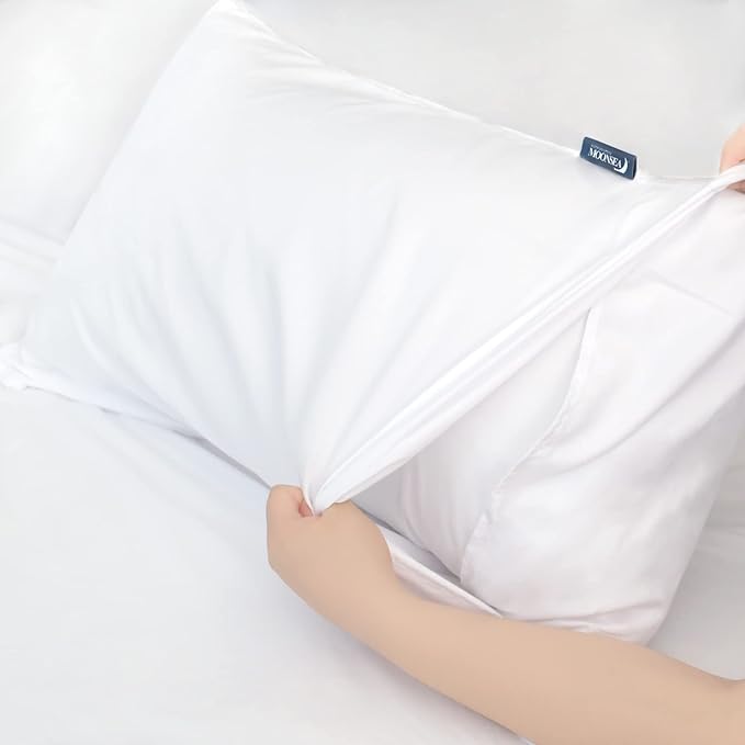 Moonsea Full Size Air Mattress Sheet Set - 3 Pieces Extra Deep Pocket Full Sheet Set 16 to 24 inch - Sheets with Pocket on Side - Easily Fits Extra Deep Pillow Top Air Mattress-White